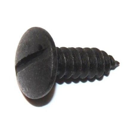 Midwest Fastener #14-20 x 3/4 in Slotted Truss Machine Screw, Black Oxide Steel, 10 PK 31428
